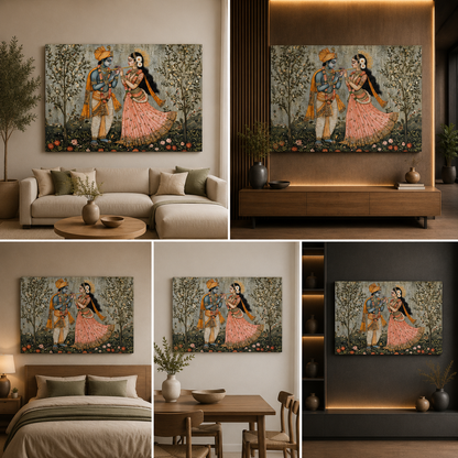 Radha Krishna Painting | Canvas Painting Frame
