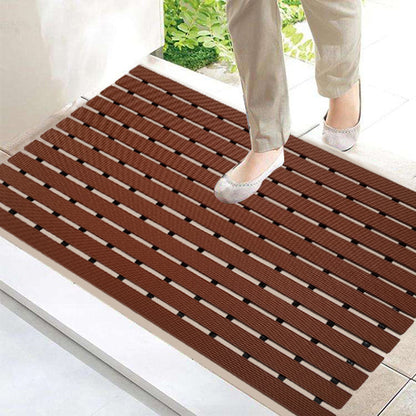 Non-Slip Shower Mat for Bathrooms, Laundry Room (Brown)