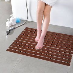 Non-Slip Shower Mat for Bathrooms, Laundry Room (Brown)