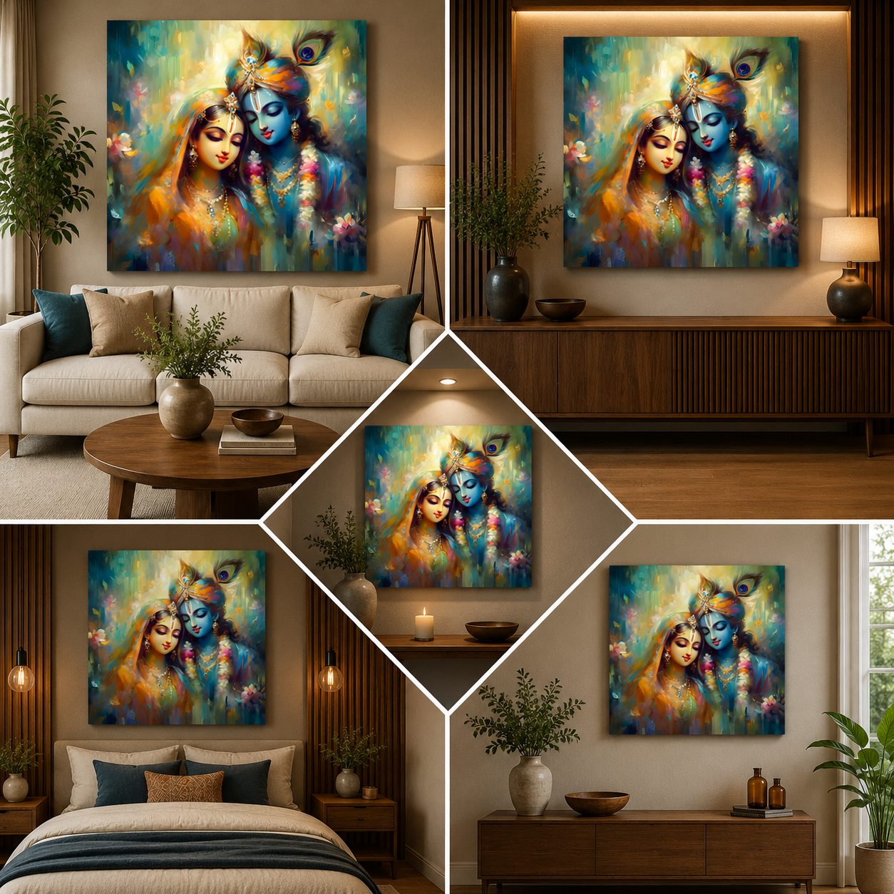 Radha Krishna Painting | Canvas Painting Frame