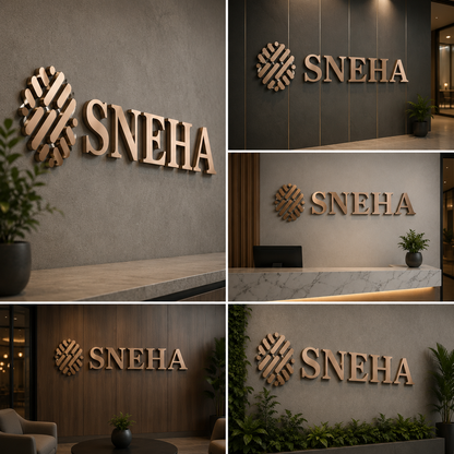 Rose Gold Stainless Steel 3D Letter Sign Brushed Metal Logo Signage for Office Reception and Premium Branding