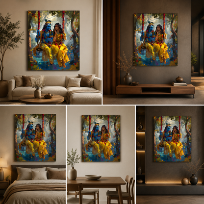 Radha Krishna Painting | Canvas Painting Frame