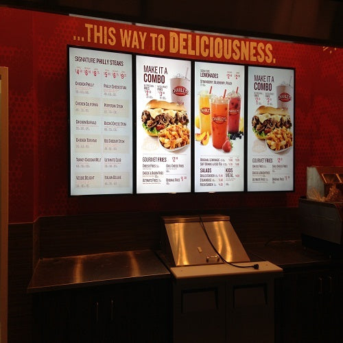 LED Backlit Menu Board System | Multi Panel Illuminated Restaurant Display for Café, QSR & Food Chains