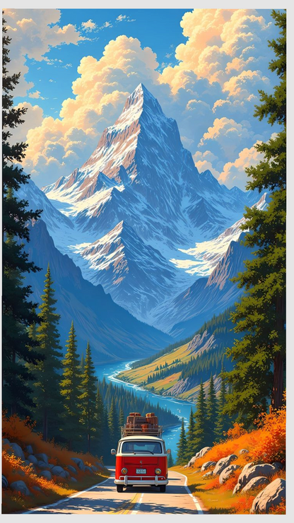 3D Green Hills Sky Ceiling Design with Blue Sky & Clouds for Home and Office