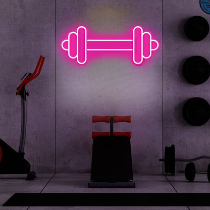 Dumbbell neon sign LED wall light big size for gym wall decor