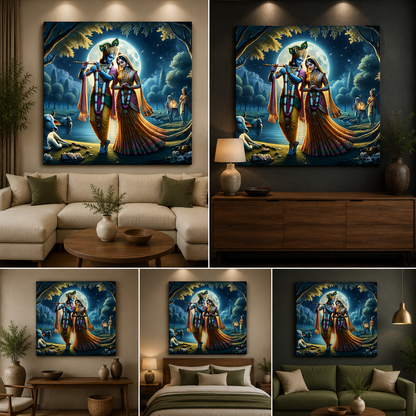 Radha Krishna Painting | Canvas Painting Frame