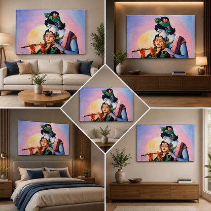 Radha Krishna Painting | Canvas Painting Frame