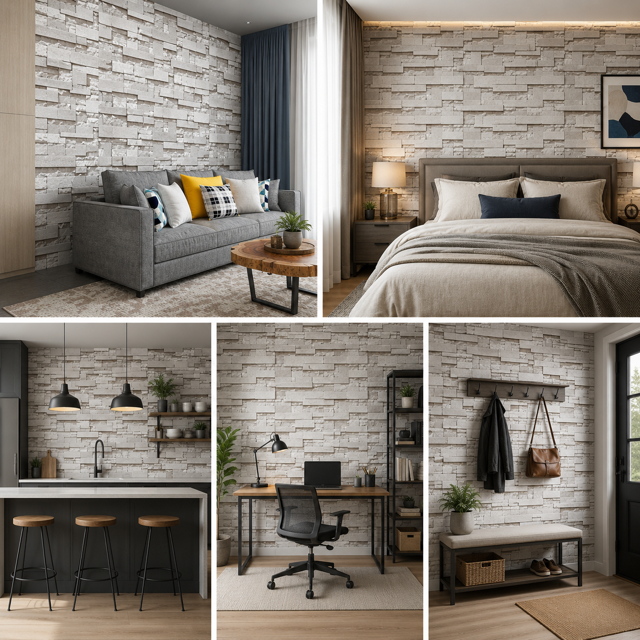 Self-Adhesive Wallpaper Peel and Stick Decorative Abstract Design Wall Covering 45cm X 3Mtr (PVC, Roll 14.5 Sqft, Black)