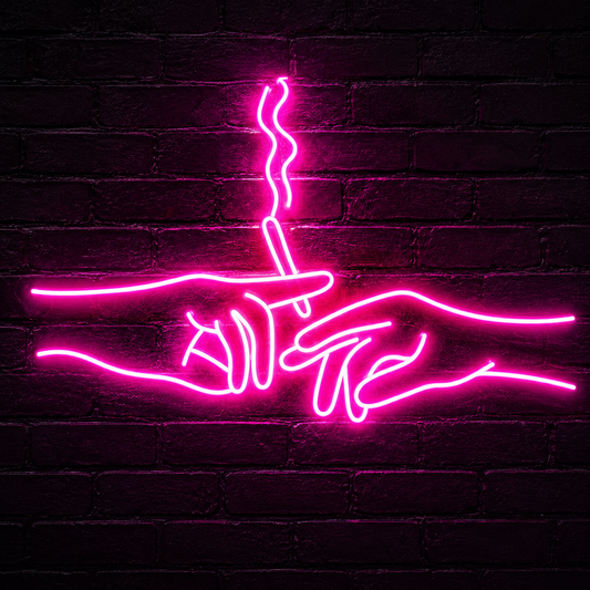 Shhh Finger Gesture Neon Sign Board – Custom Neon Light Wall Decor