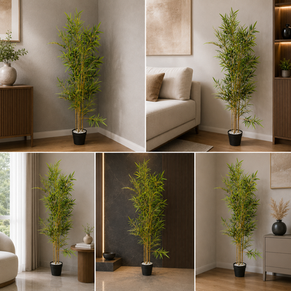 Artificial Green Bamboo Plant for Home, Office For Living Room 175 cm