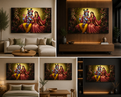 Radha Krishna Painting | Canvas Painting Frame