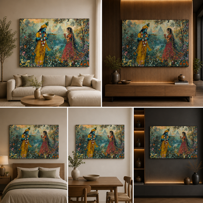 Radha Krishna Painting | Canvas Painting Frame
