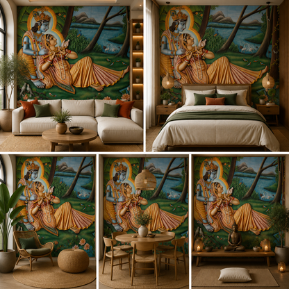 Radha Krishna Wallpaper | Peel & Stick Premium Wallpaper