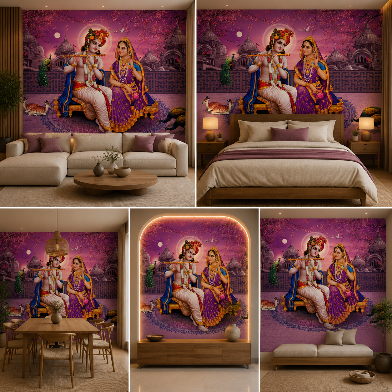 Radha Krishna Wallpaper | Peel & Stick Premium Wallpaper