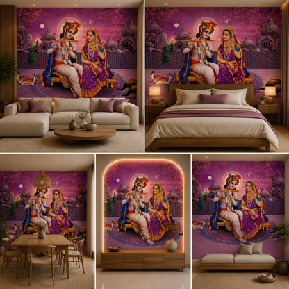 Radha Krishna Wallpaper | Peel & Stick Premium Wallpaper