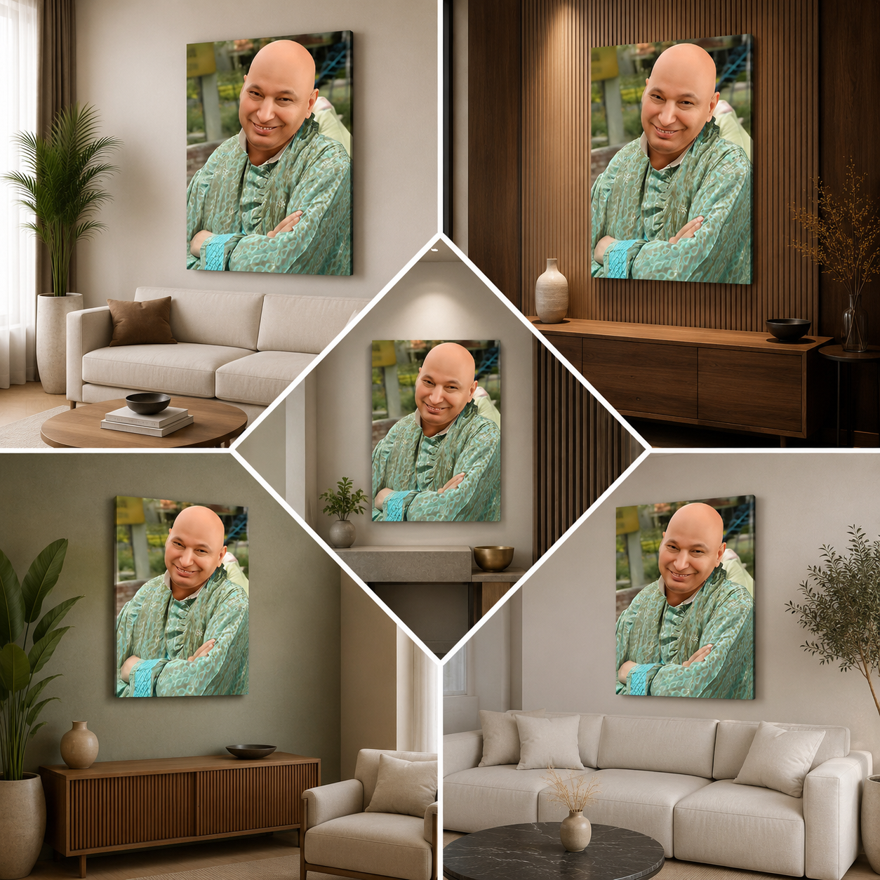 Guruji Canvas Print Wall Art | Personalized Photo Frame for Home Decor, Living Room & Gift