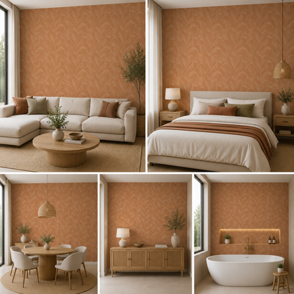 Floral Art Wallpaper for Living Room Self- Adhesive