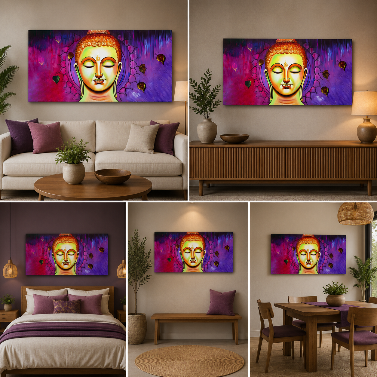 Buddha Painting for Living Room Wall Decor