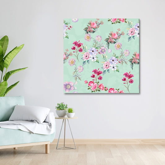 floral canvas painting frame flower pattern painting on canvas wall decor for living room