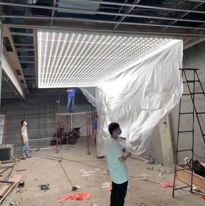 LED Fabric Light Panel | Large Suspended Backlit Ceiling Light for Interiors
