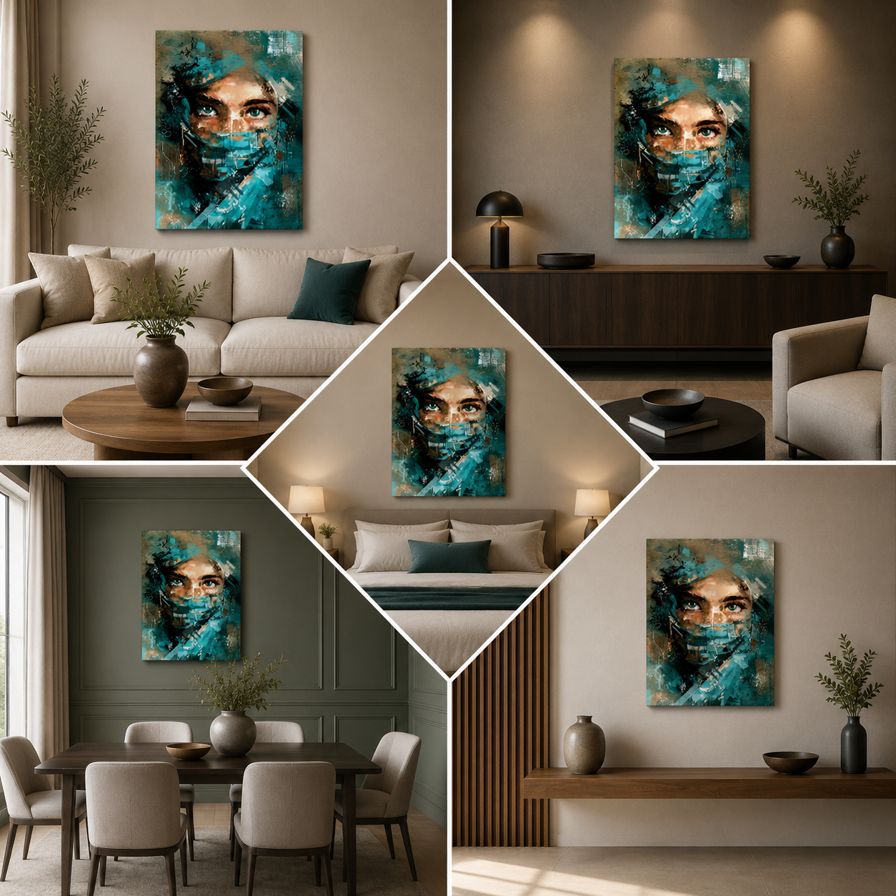 Abstract A Beautiful Women Wall Frame for Living Room
