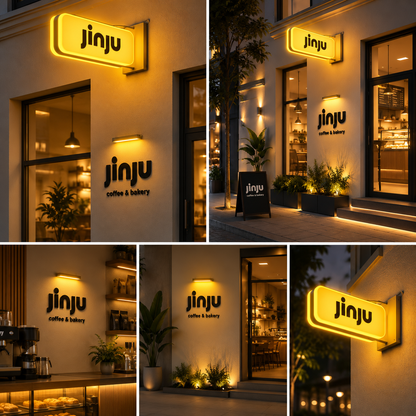 Premium LED Acrylic Projecting Sign Board for Cafés, Bakeries, Restaurants & Retail Stores