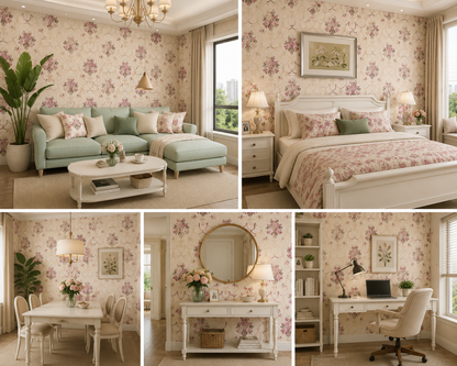 Self-Adhesive Wallpaper Peel and Stick Decorative Abstract Design Wall Covering 45cm X 3Mtr (PVC, Roll 14.5 Sqft, Pink)
