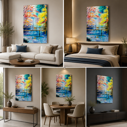 A Gilrs and Dog Painting Frame for Living Room Wall Decor