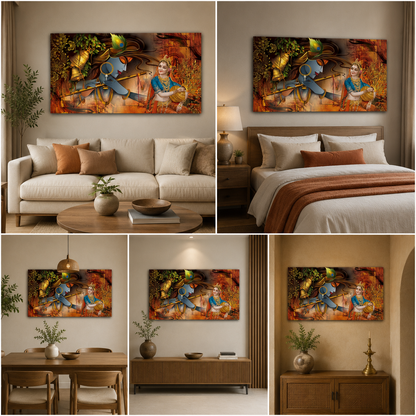 Radha Krishna Wall Painting Frame for Home