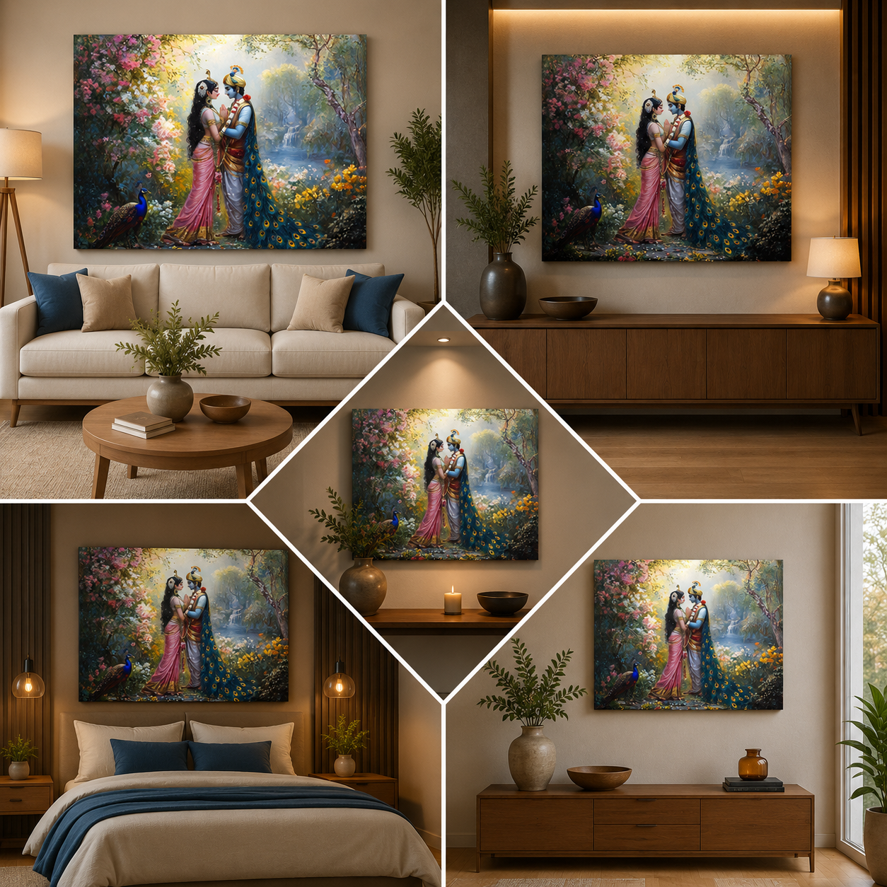 Radha Krishna Painting | Canvas Painting Frame