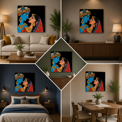Radha Krishna Painting Frame for Wall Decor Living Room