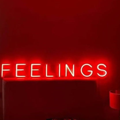 feelings neon sign board red neon light wall decor custom neon light sign
