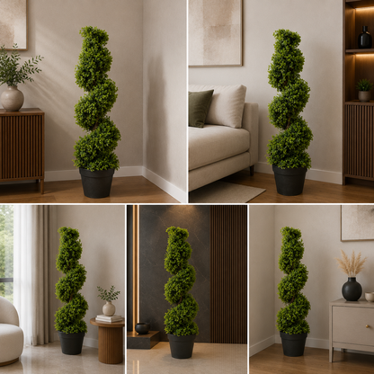 Artificial plants Boxwood Spiral Tree Indoor Artificial Plants 120 cm