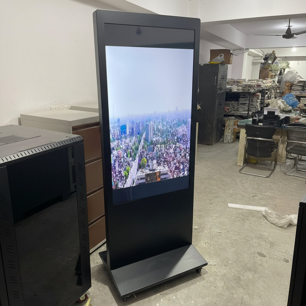 floor standing digital advertising display screen LED digital signage standee advertising display