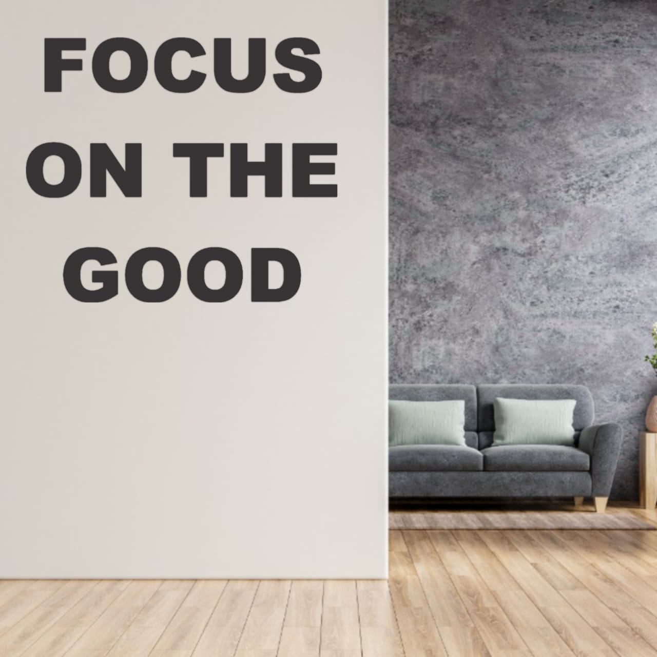 focus on the good Acrylic Motivational Quotes self adhesive for office decor