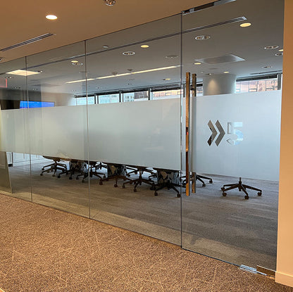 frosted glass vinyl film for office glass partition privacy sticker modern conference room design