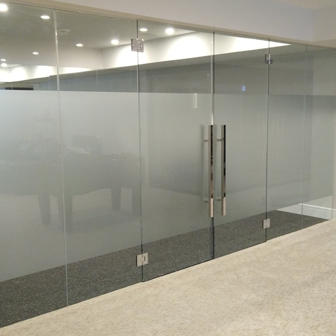 full frosted glass film for office partitions privacy vinyl matte glass door finish
