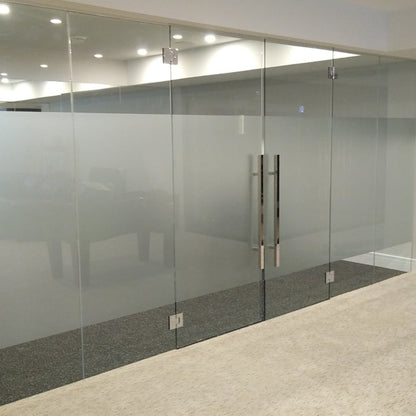 full frosted glass film for office partitions privacy vinyl matte glass door finish