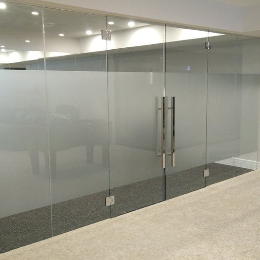 full frosted glass film for office partitions privacy vinyl matte glass door finish