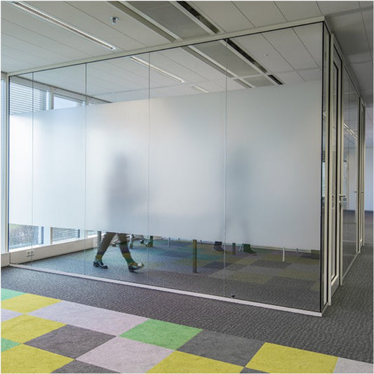 gradient frosted glass film fade privacy vinyl for office partitions modern glass wall design