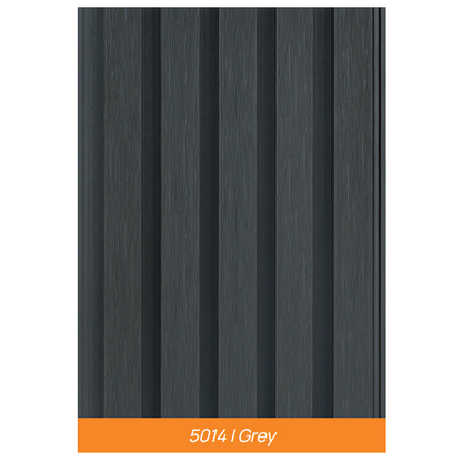 grey fluted wall panel modern WPC interior wall cladding design