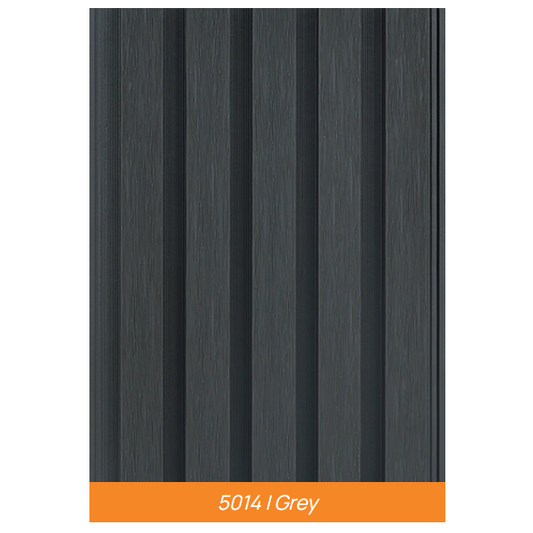 grey fluted wall panel modern WPC interior wall cladding design