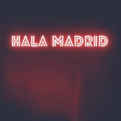Hala Madrid Neon Sign Board Red LED Neon Light Wall Decor