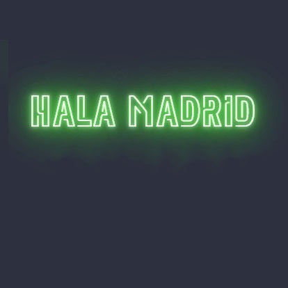 Custom LED Neon Sign | Hala Madrid Wall Decoration