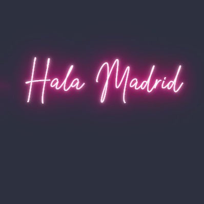 Hala Madrid Neon Light for Wall Art | Unique LED Sign