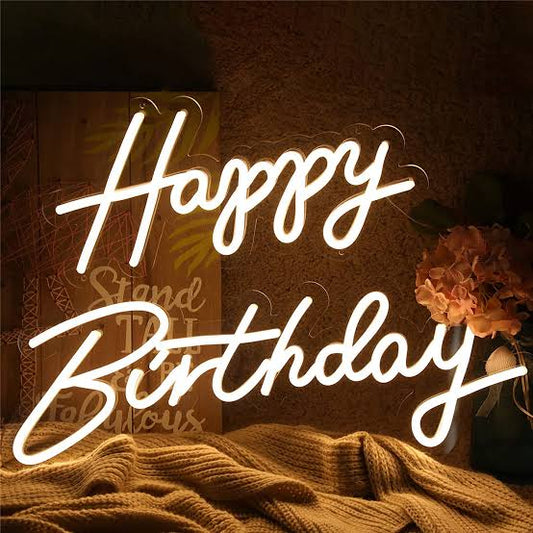 Happy Birthday neon sign board LED wall light big size for party backdrop