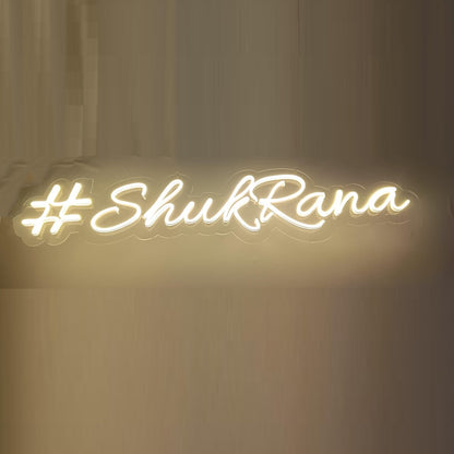 Hash Shukrana Custom LED Neon Sign | #Shukrana Neon Light Wall Decor