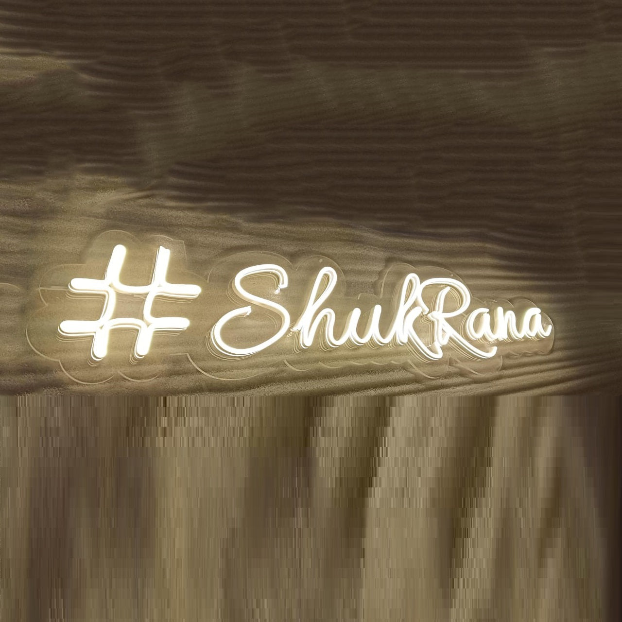 Hash Shukrana Custom LED Neon Sign | #Shukrana Neon Light Wall Decor