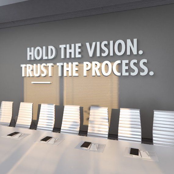 hold the vision trust the process office wall decor
