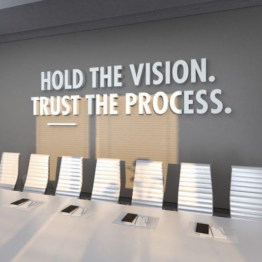 hold the vision trust the process office wall decor
